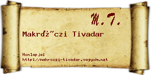 Makróczi Tivadar névjegykártya